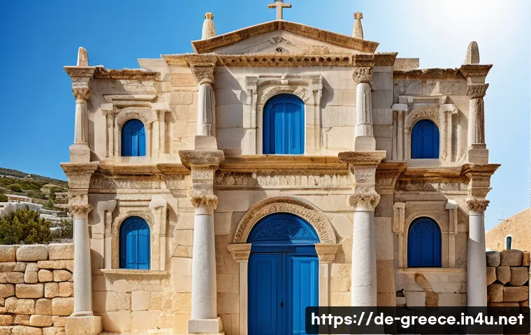 그리스에서 가장 오래된 교회 - An ancient Greek church exterior showcasing the unique transition from late antique to Byzantine arc...